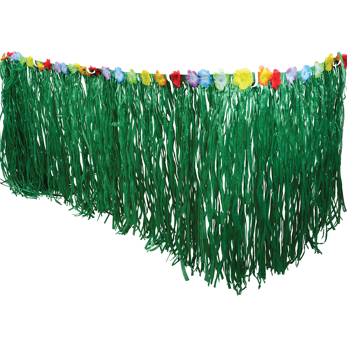 Wholesale Green Luau Table Skirt With Flowers | DollarDays