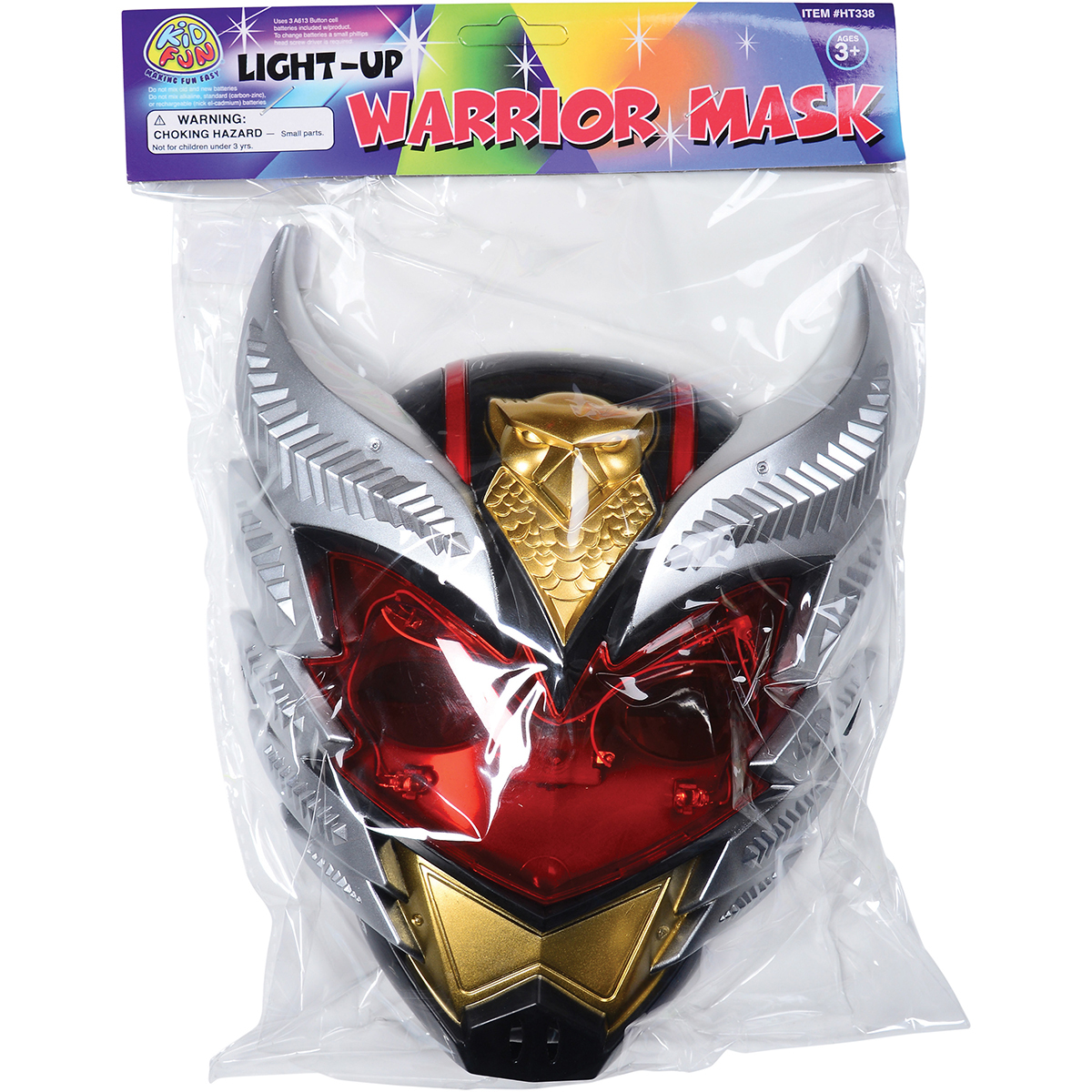 Wholesale Light Up Warrior Masks - Ages 3+