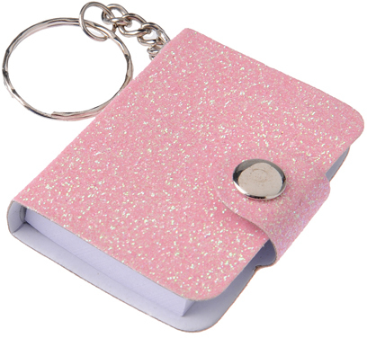 DollarDays 1777936 Notebook Keychains - Assorted Glitter - Case of 60