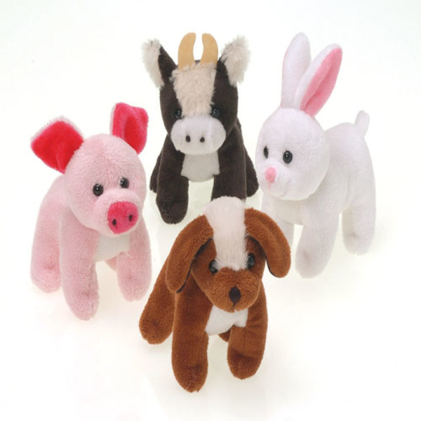 Wholesale Plush Furry Farm Animals(36x$1.29)