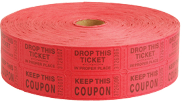 Wholesale Double Roll Carnival Tickets Red(14000x$0.01)