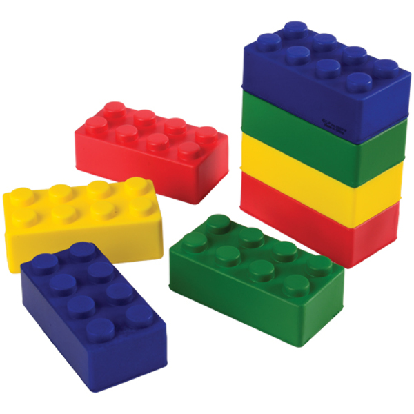 Wholesale Building Brick Stress Toys - 12 Pack