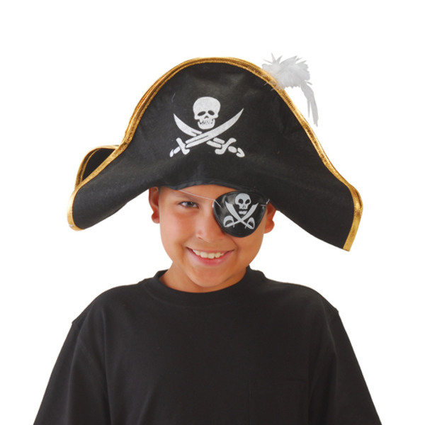 Wholesale Skull and Crossed Swords Pirate Hat with Feather