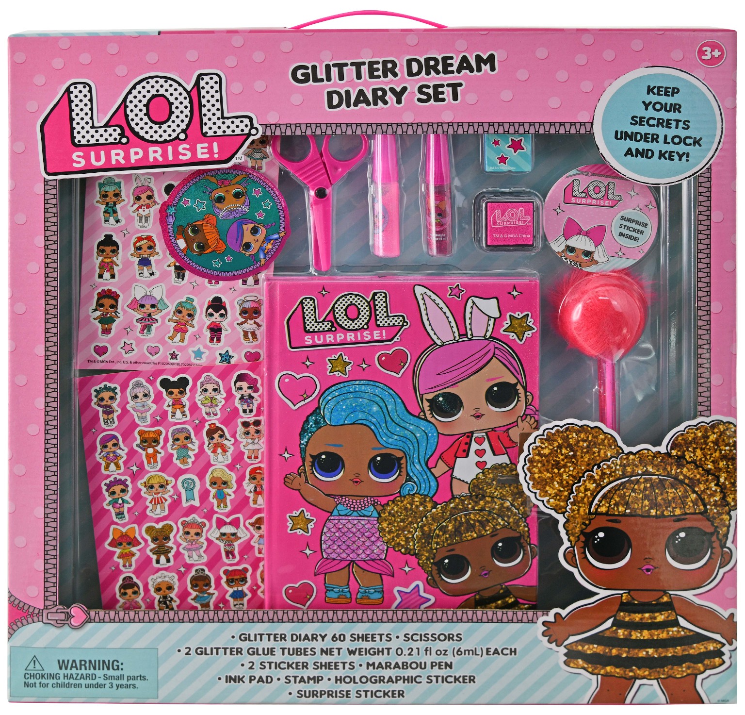 Wholesale LOL! Glitter Dream Diary Set - 60 pages (SKU 2325801) DollarDays