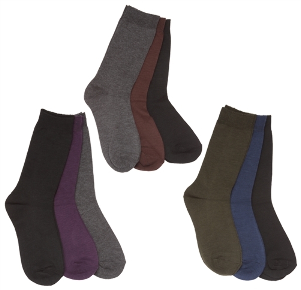 Wholesale Women's 3 Pack Solid Colors Crew Socks | DollarDays
