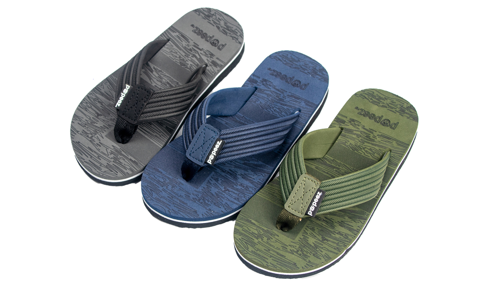 Bulk Boys' Thong-Style Sandals - Sizes 11-3, 3 Colors - DollarDays